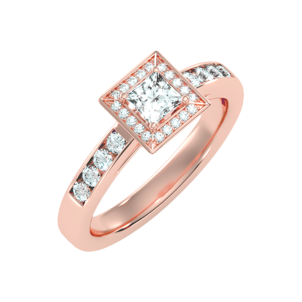 Tremne Diamond Engagement Ring In 925 Sterling Silver - Seven