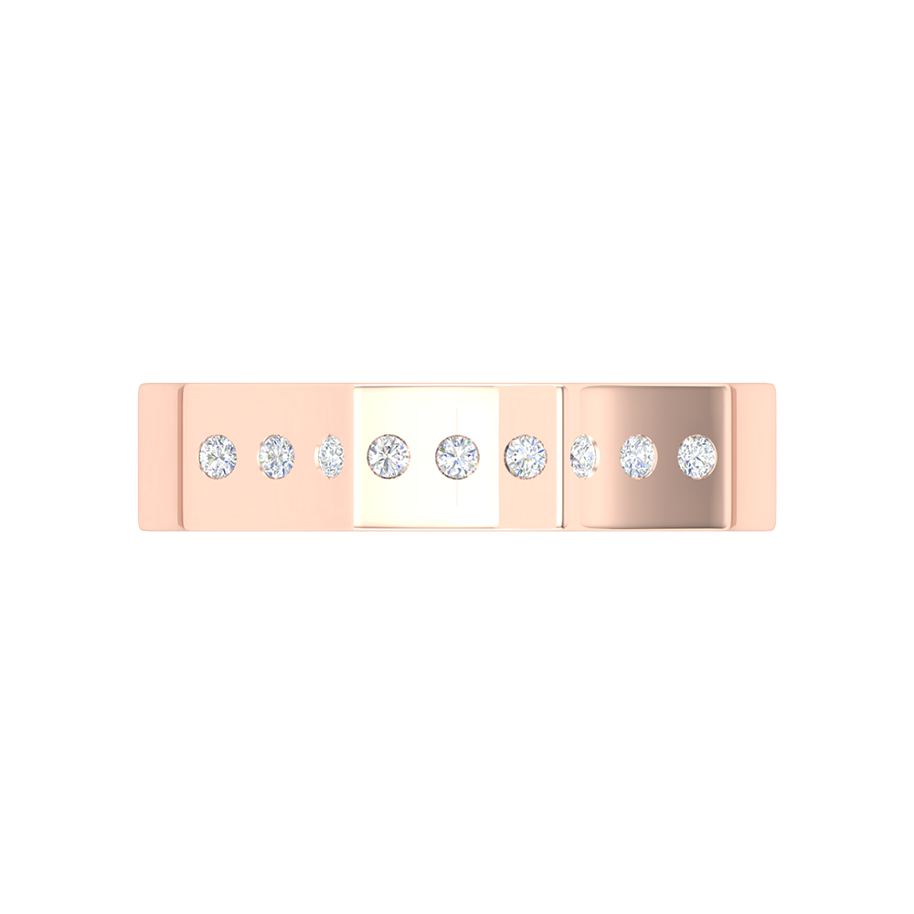 Treves Broad Band Ring In 925 Sterling Silver - Two