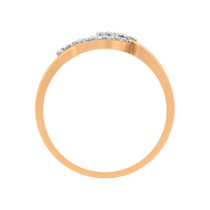 Tri Leaves Diamond Ring - Twelve