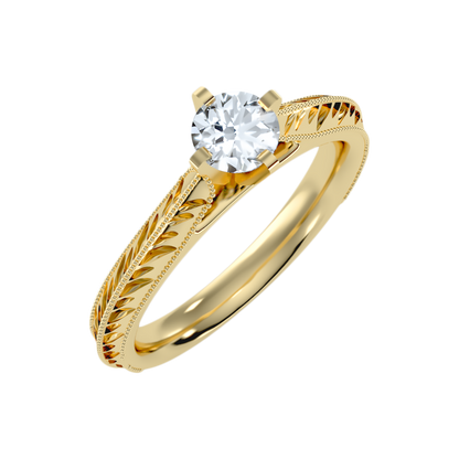 Truffle Solitaire Ring In 925 Sterling Silver - Ten