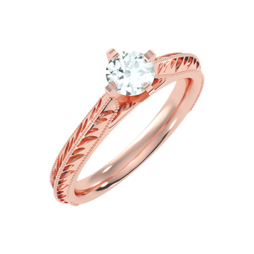 Truffle Solitaire Ring In 925 Sterling Silver - Six