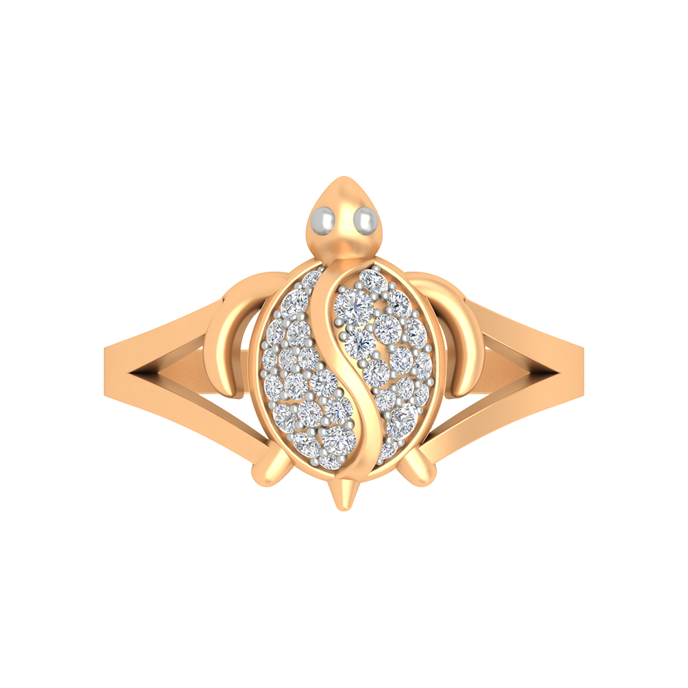 Turtle Blooming Band In 925 Sterling Silver - Ten