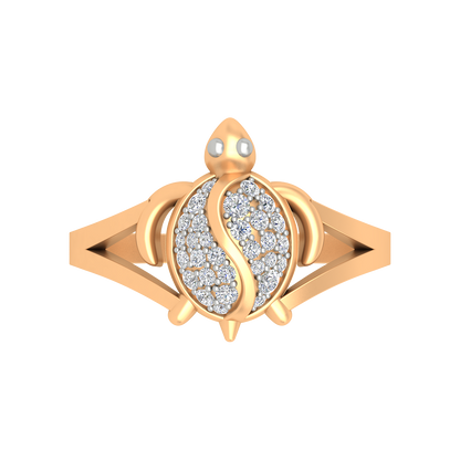 Turtle Blooming Band In 925 Sterling Silver - Ten