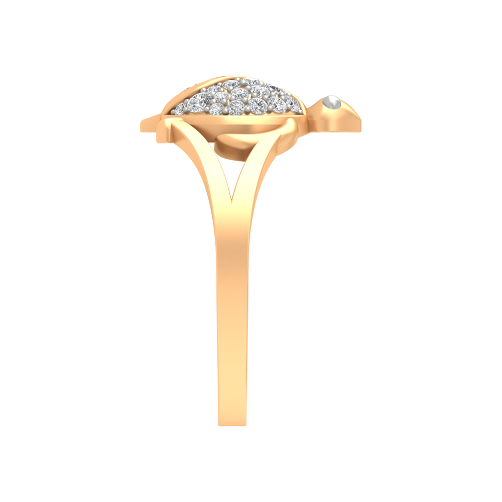 Turtle Blooming Band In 925 Sterling Silver - Eleven