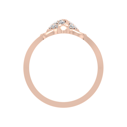 Turtle Blooming Band In 925 Sterling Silver - Four