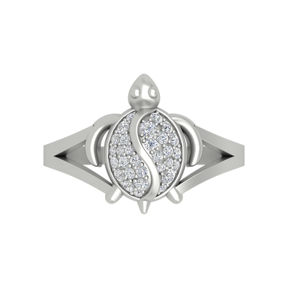 Turtle Blooming Band In 925 Sterling Silver - Six