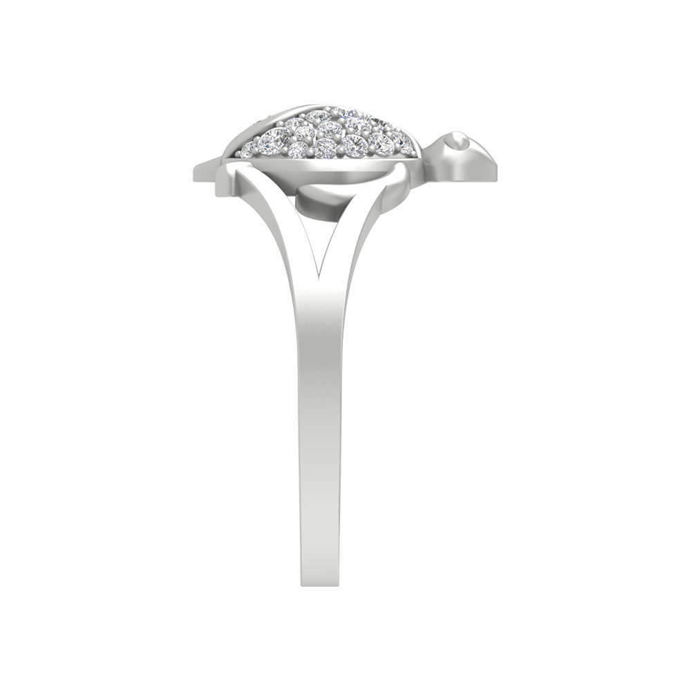 Turtle Blooming Band In 925 Sterling Silver - Seven