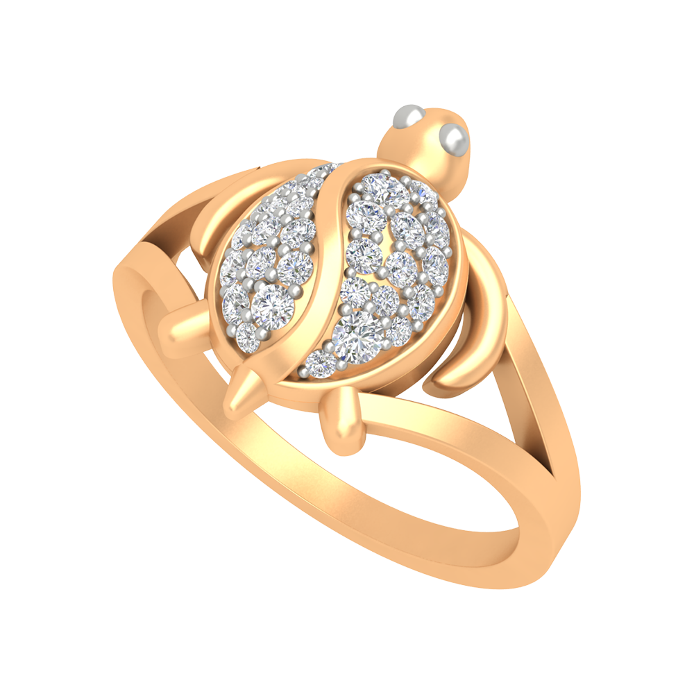 Turtle Blooming Band In 925 Sterling Silver - Nine