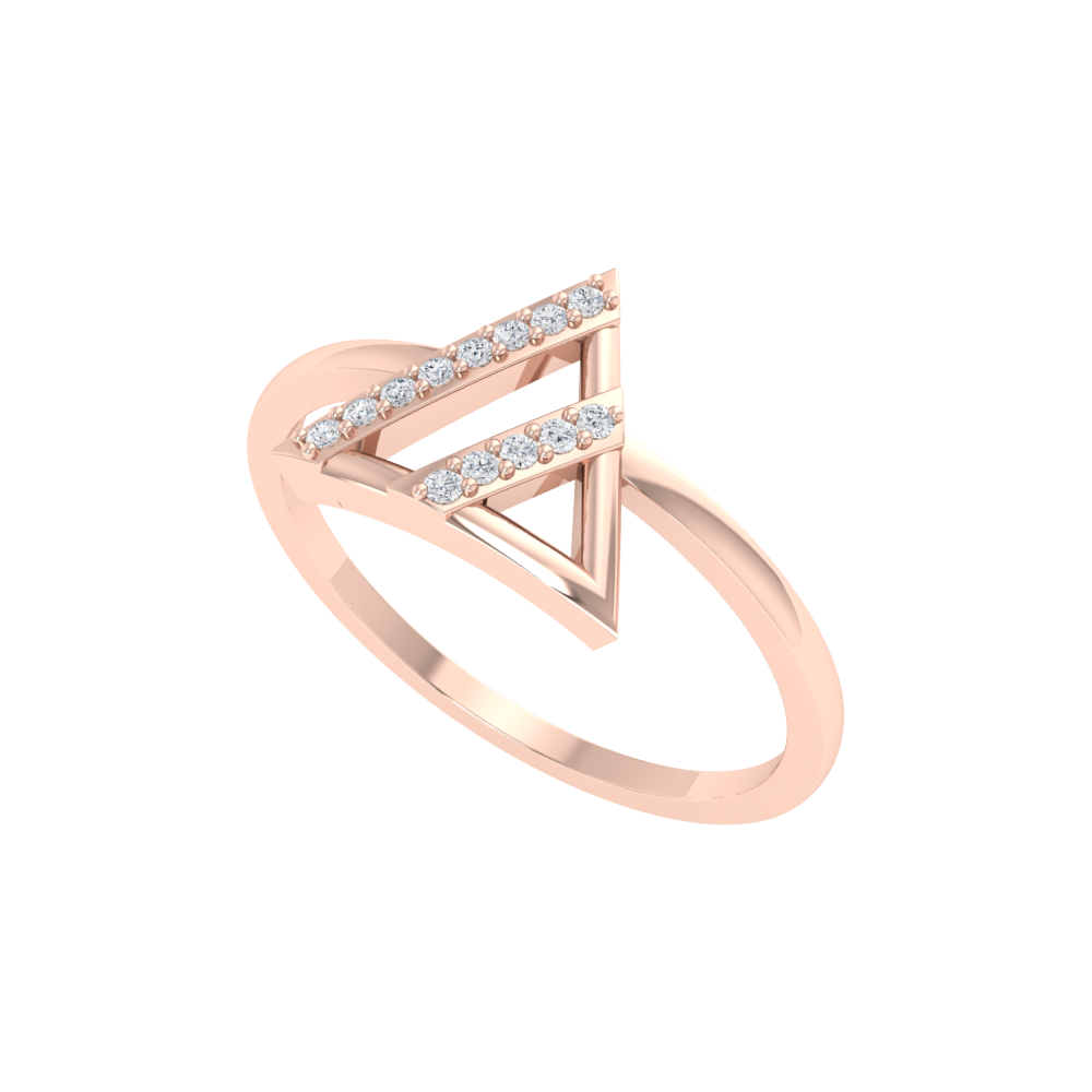 Twisted Tiara Diamond Ring In 925 Sterling Silver - One