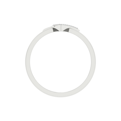 Twisted Tiara Diamond Ring In 925 Sterling Silver - Eight