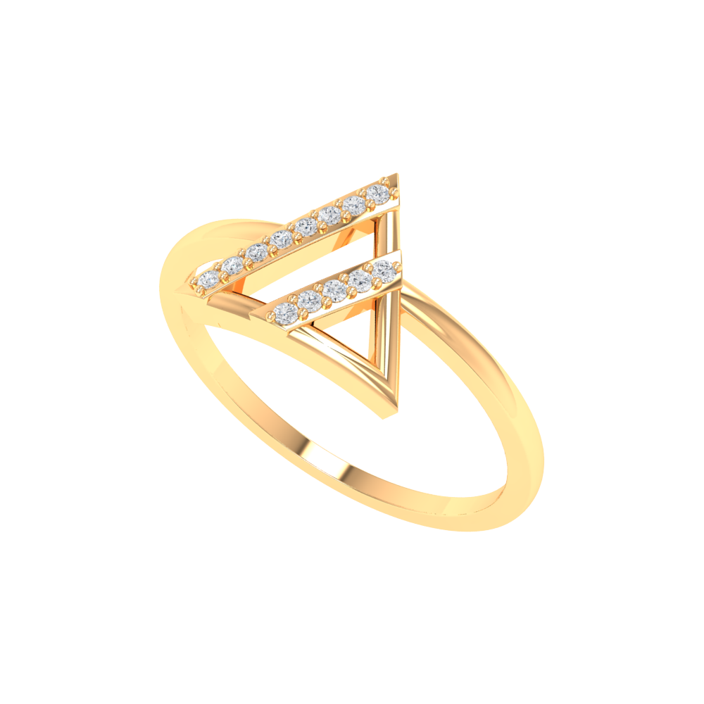 Twisted Tiara Diamond Ring In 925 Sterling Silver - Nine