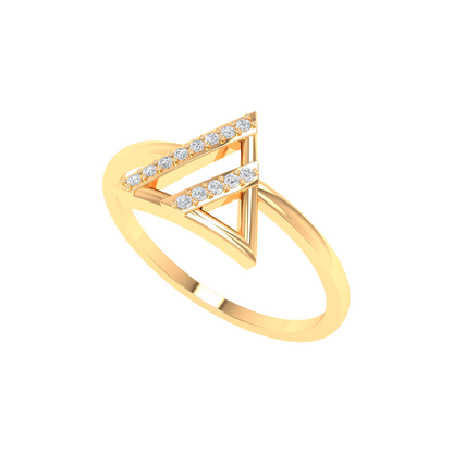 Twisted Tiara Diamond Ring In 925 Sterling Silver - Nine