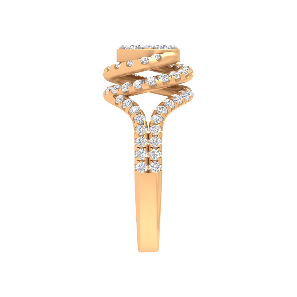 Twisting Oval Cocktail Ring - Eleven