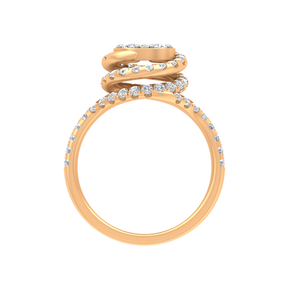 Twisting Oval Cocktail Ring In 925 Sterling Silver - Twelve