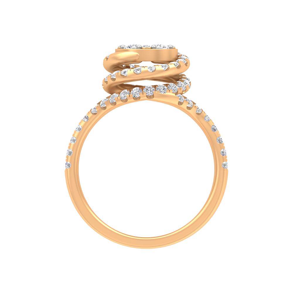 Twisting Oval Cocktail Ring - Twelve