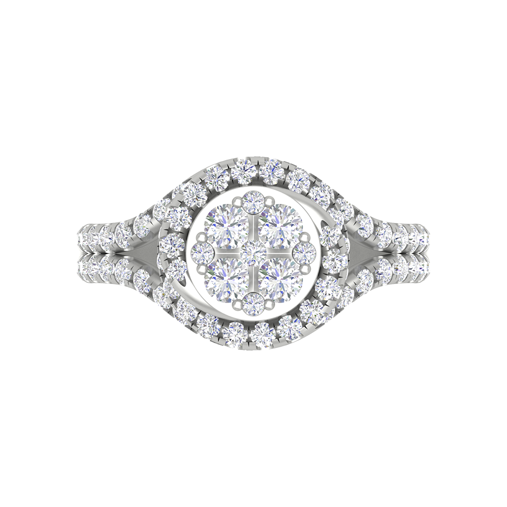 Twisting Oval Cocktail Ring - Six