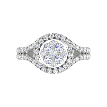 Twisting Oval Cocktail Ring - Six