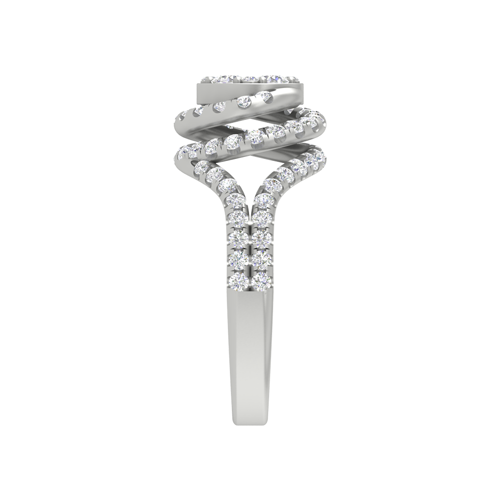 Twisting Oval Cocktail Ring - Seven