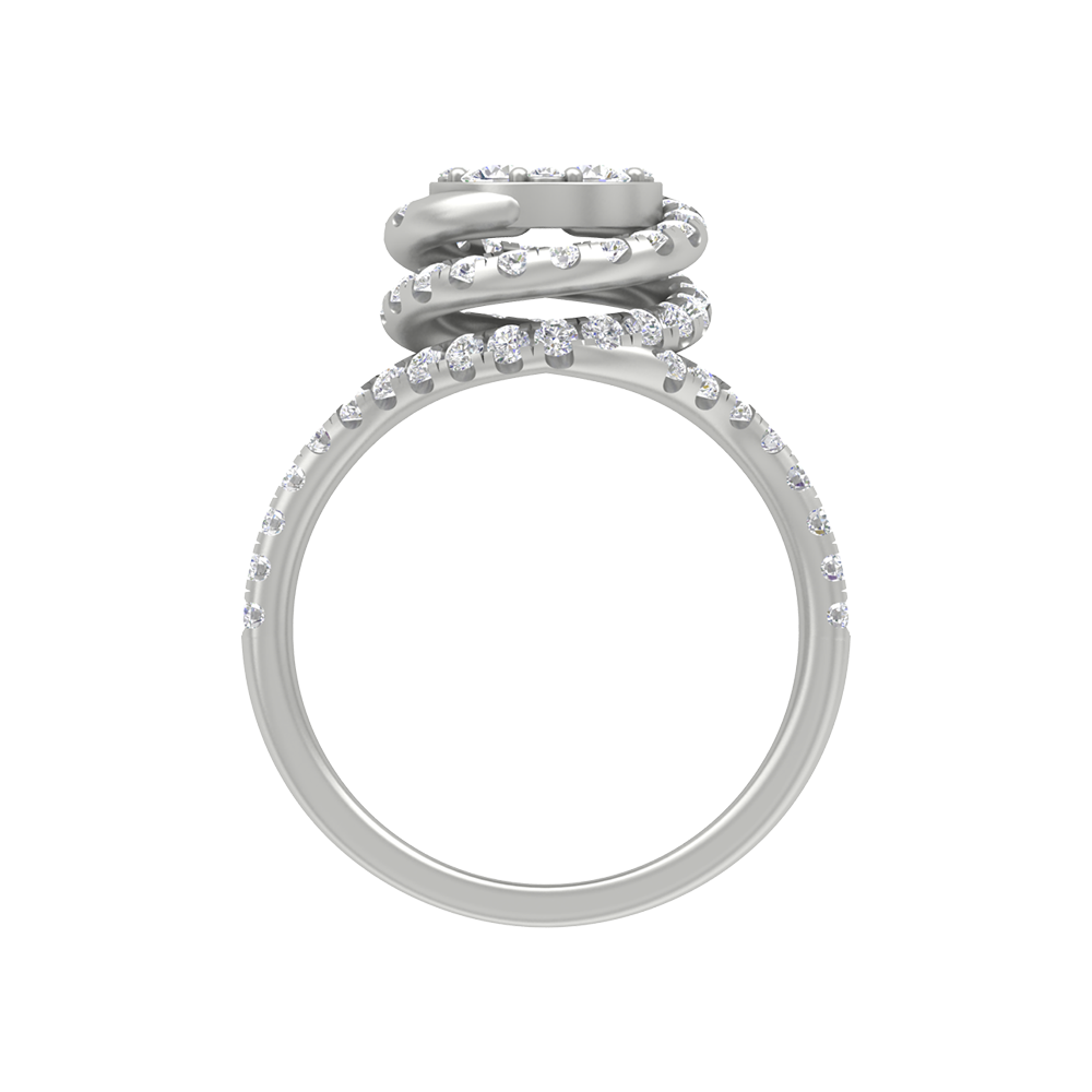 Twisting Oval Cocktail Ring - Eight