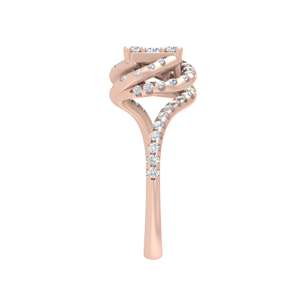Twisting Squamous Cocktail Ring - Three