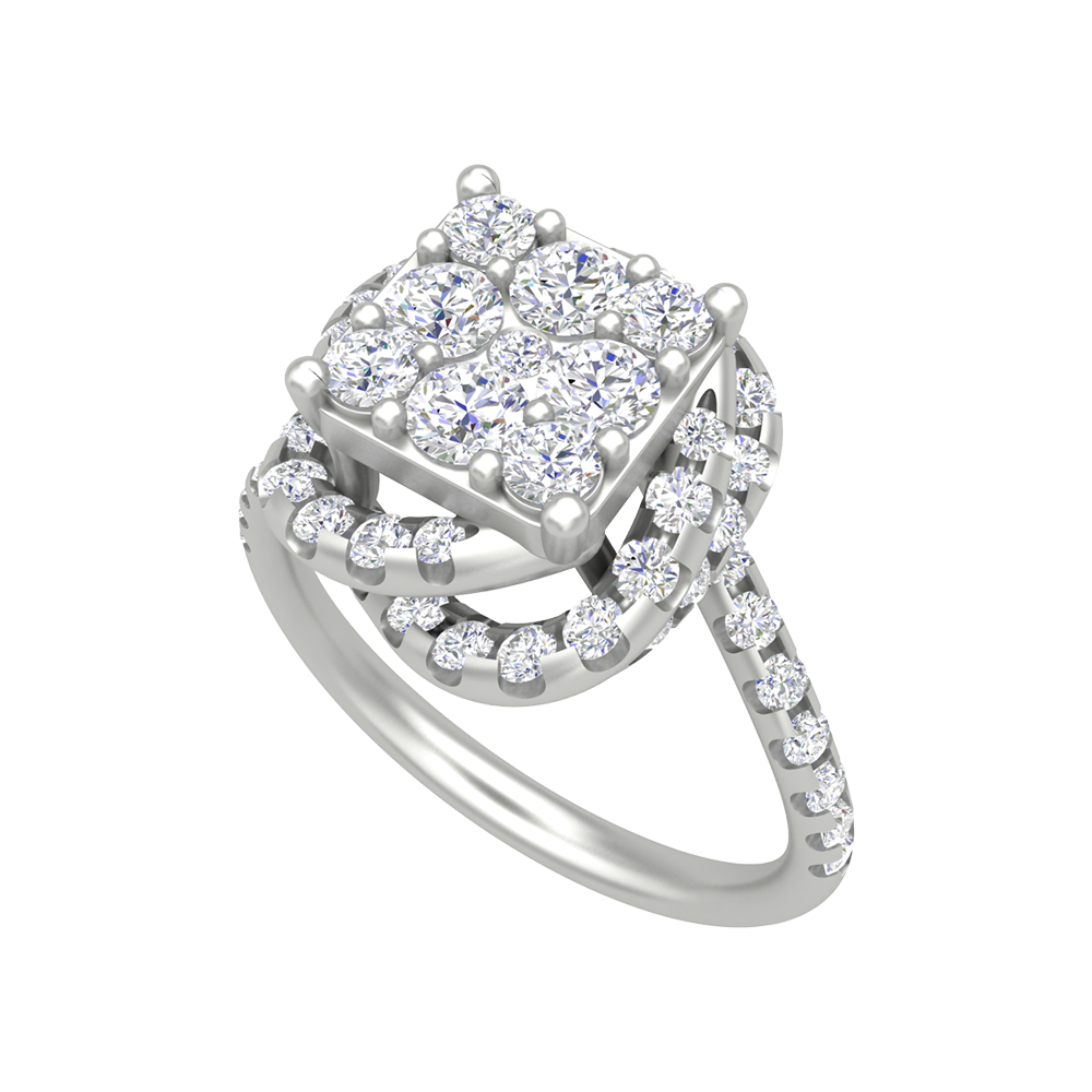 Twisting Squamous Cocktail Ring - Five