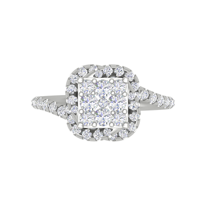 Twisting Squamous Cocktail Ring In 925 Sterling Silver - Six