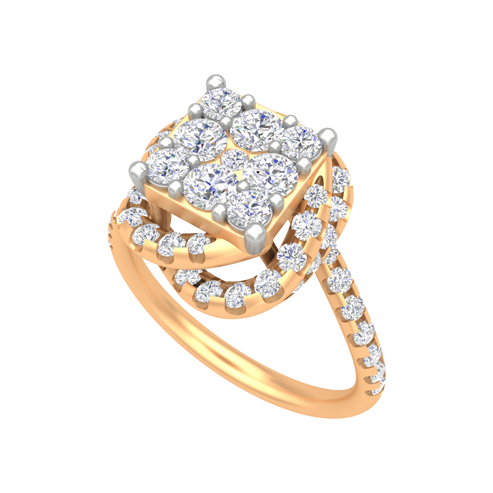 Twisting Squamous Cocktail Ring - Nine