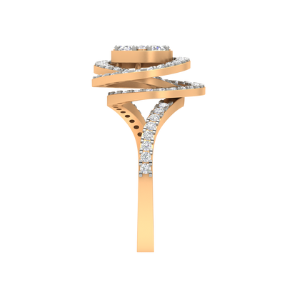 Twisting Zone Cocktail Ring In 925 Sterling Silver - Eleven