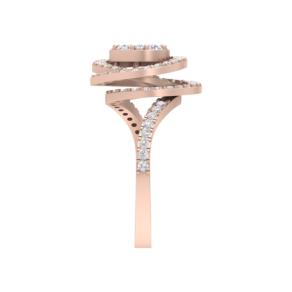 Twisting Zone Cocktail Ring - Three