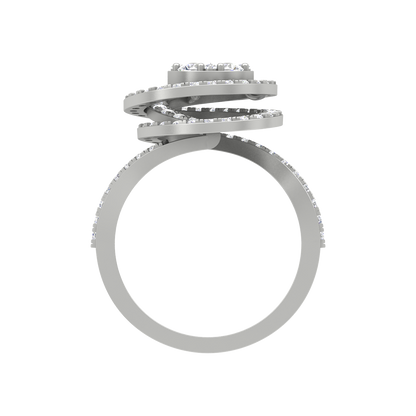 Twisting Zone Cocktail Ring In 925 Sterling Silver - Eight