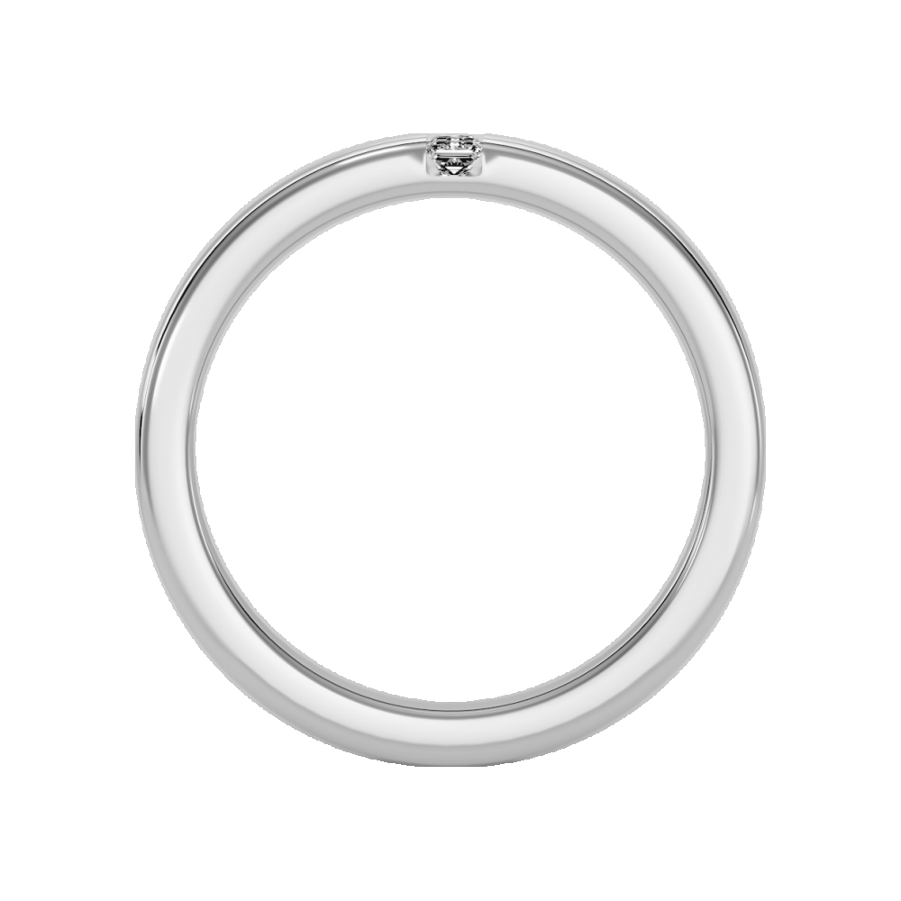 Two Stone Lit Men's Band In 925 Sterling Silver - One