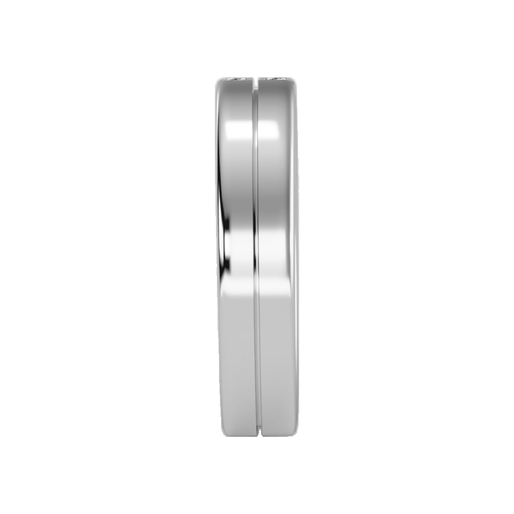 Two Stone Lit Men's Band In 925 Sterling Silver - Three