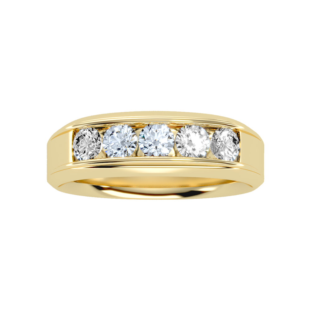 Ultimate Jewel Men's Broad Band Ring - Three