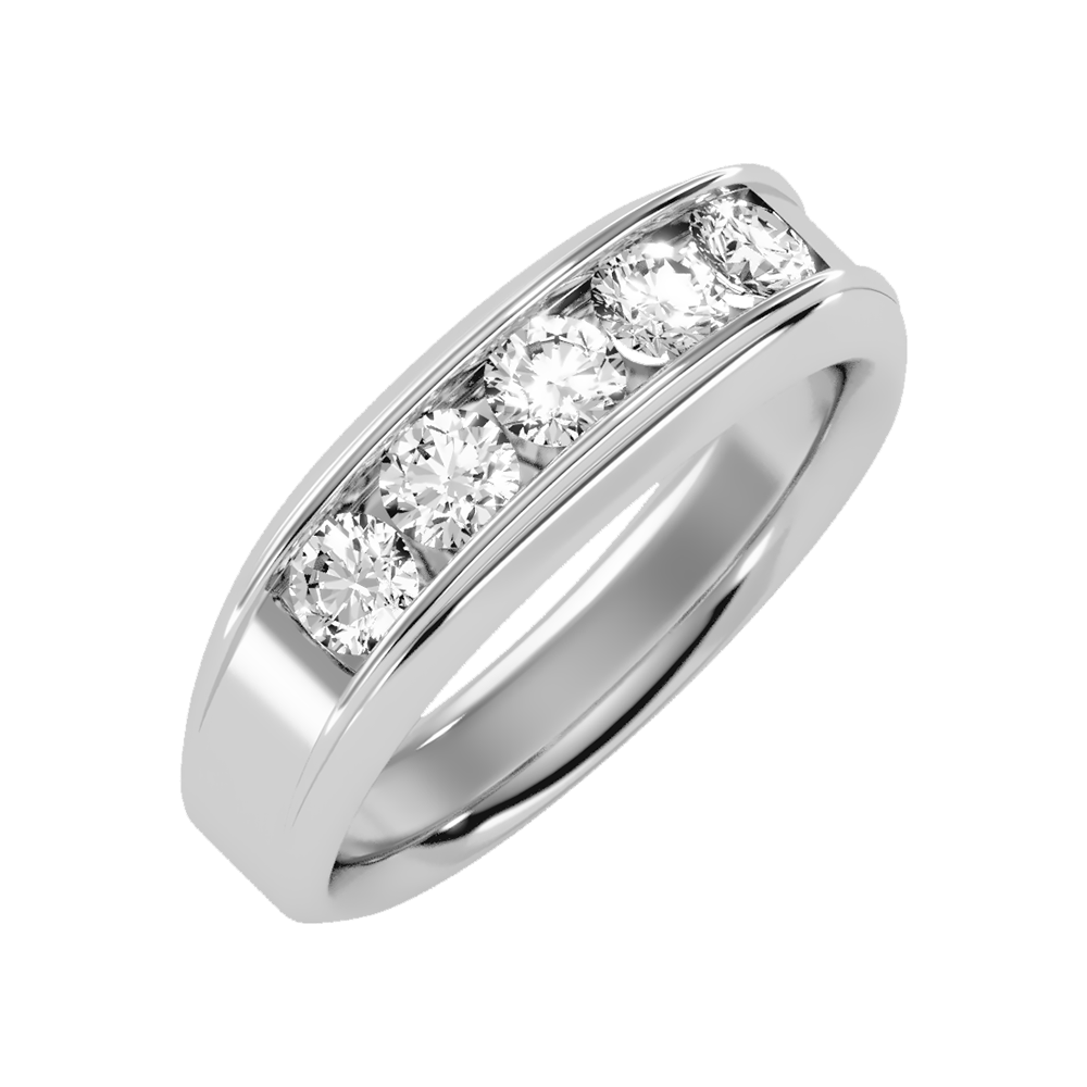 Ultimate Jewel Men's Broad Band Ring - Five