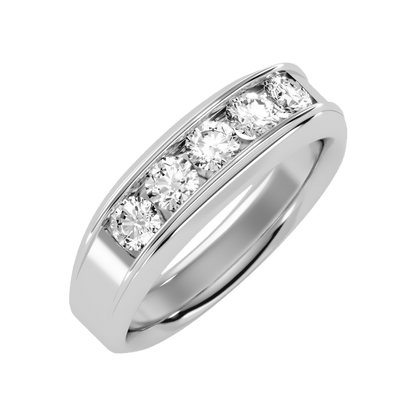 Ultimate Jewel Men's Broad Band Ring In 925 Sterling Silver - Five