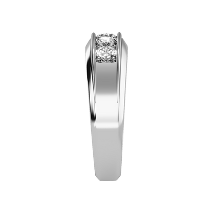 Ultimate Jewel Men's Broad Band Ring In 925 Sterling Silver - Seven