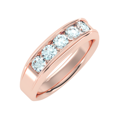 Ultimate Jewel Men's Broad Band Ring In 925 Sterling Silver - Nine