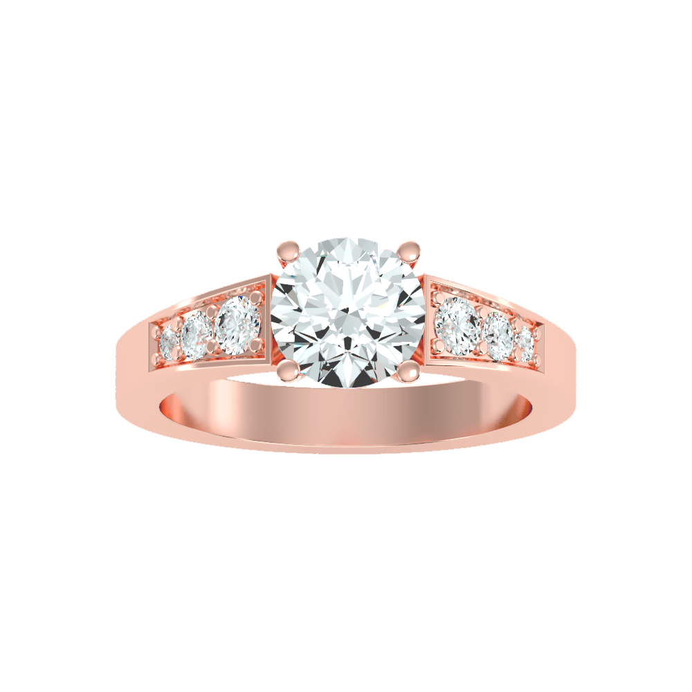 Ultimate Star Solitaire Ring In 925 Sterling Silver - Three