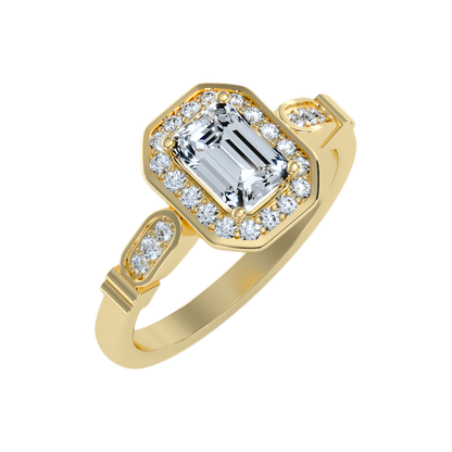Uncanny Halo Ring In 925 Sterling Silver - One