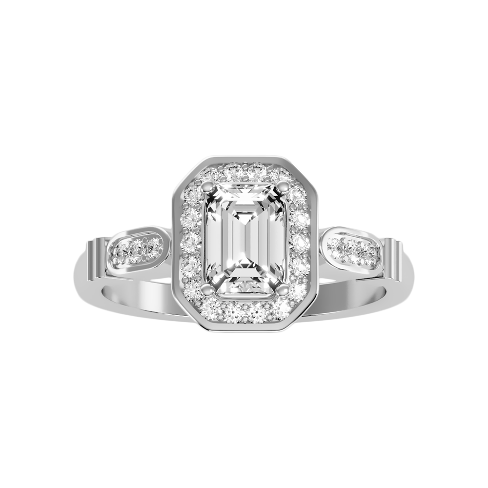 Uncanny Halo Ring In 925 Sterling Silver - Six