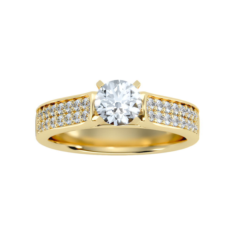 Unique Solitaire Ring - Three