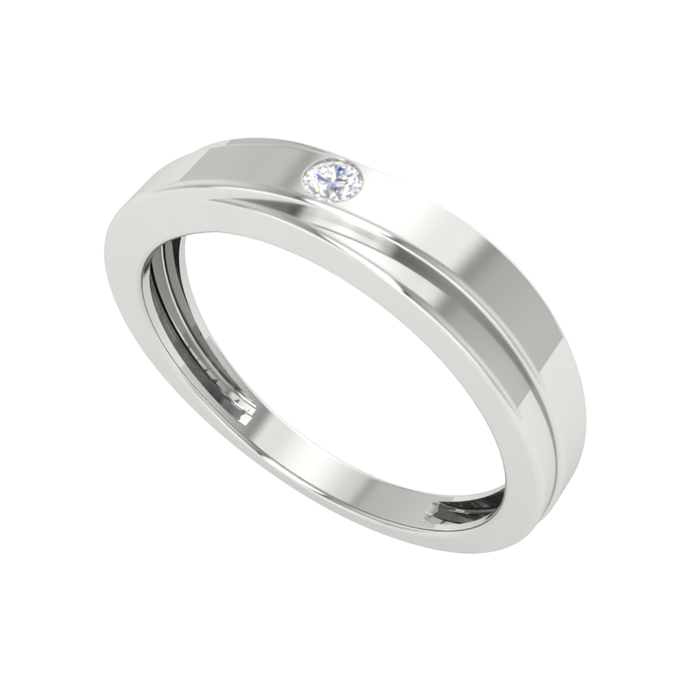 Uni Band 2 Ring In 925 Sterling Silver - Five