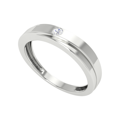 Uni Band 2 Ring In 925 Sterling Silver - Five