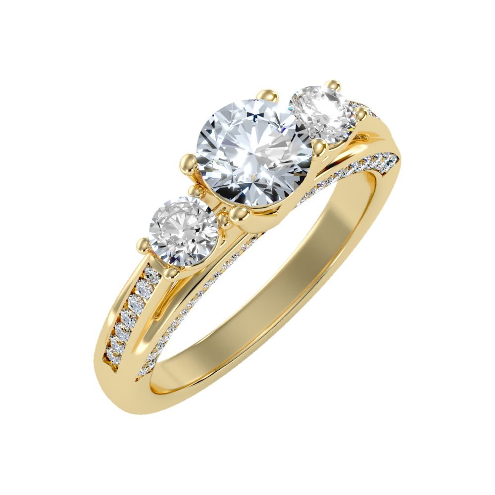 Unmatched Halo Solitaire Ring In 925 Sterling Silver - One