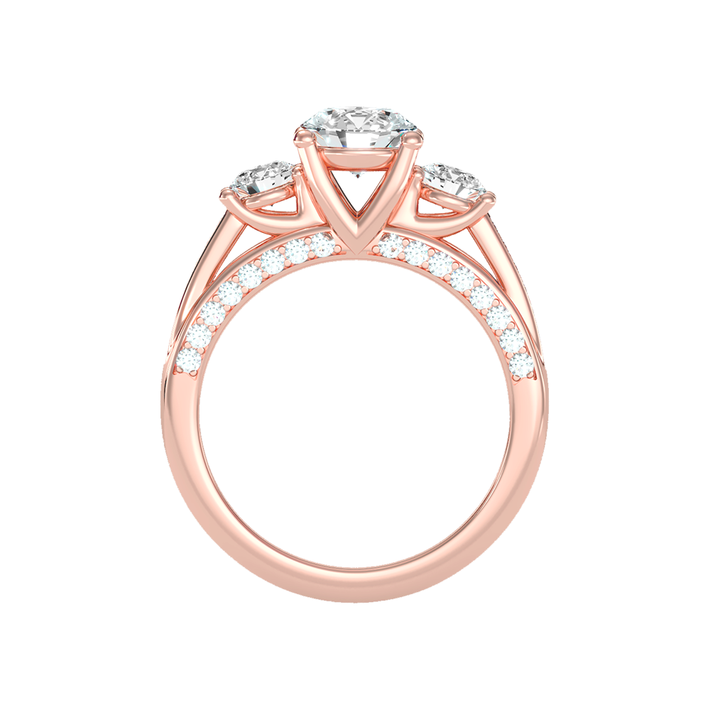 Unmatched Halo Solitaire Ring In 925 Sterling Silver - Ten