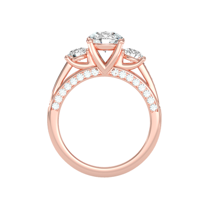 Unmatched Halo Solitaire Ring In 925 Sterling Silver - Ten
