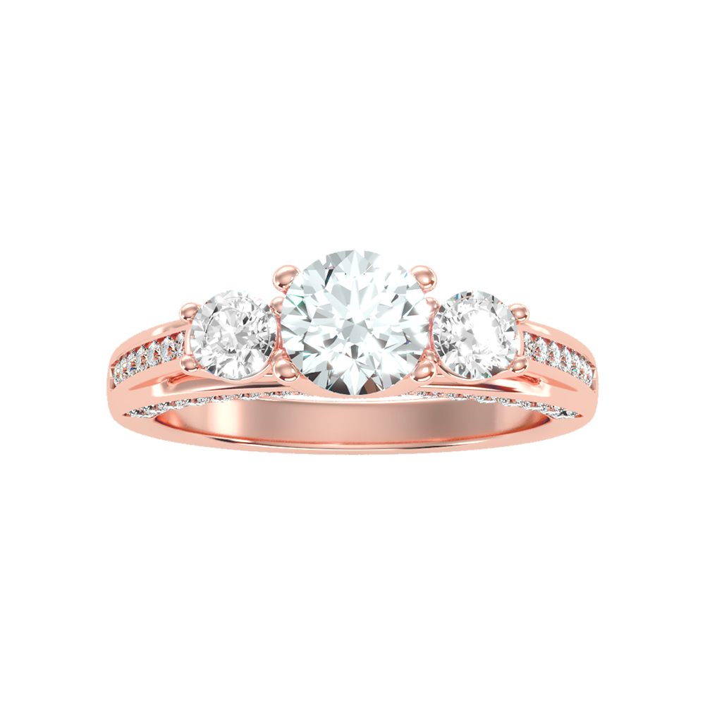 Unmatched Halo Solitaire Ring In 925 Sterling Silver - Eleven