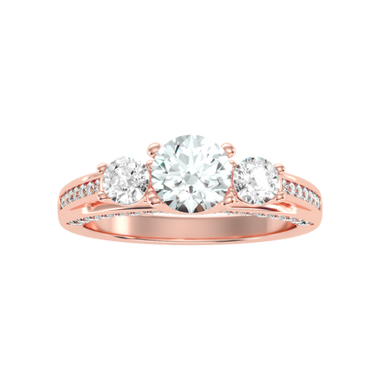 Unmatched Halo Solitaire Ring In 925 Sterling Silver - Eleven