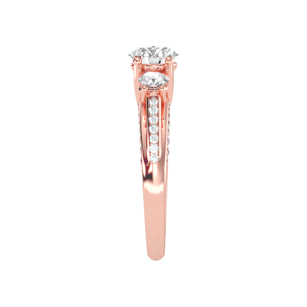 Unmatched Halo Solitaire Ring In 925 Sterling Silver - Twelve