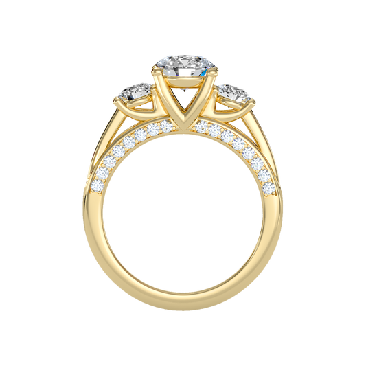Unmatched Halo Solitaire Ring In 925 Sterling Silver - Two
